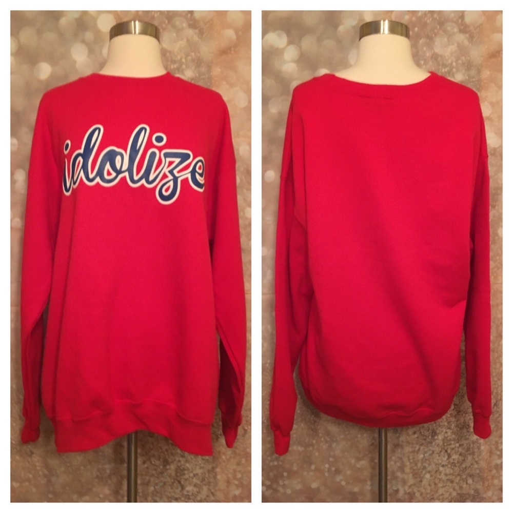 NWOT Idolize Los Angeles Red Crew Sweatshirt Sz L - Picture 5 of 7